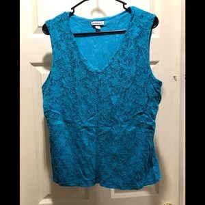 Blue lace tank